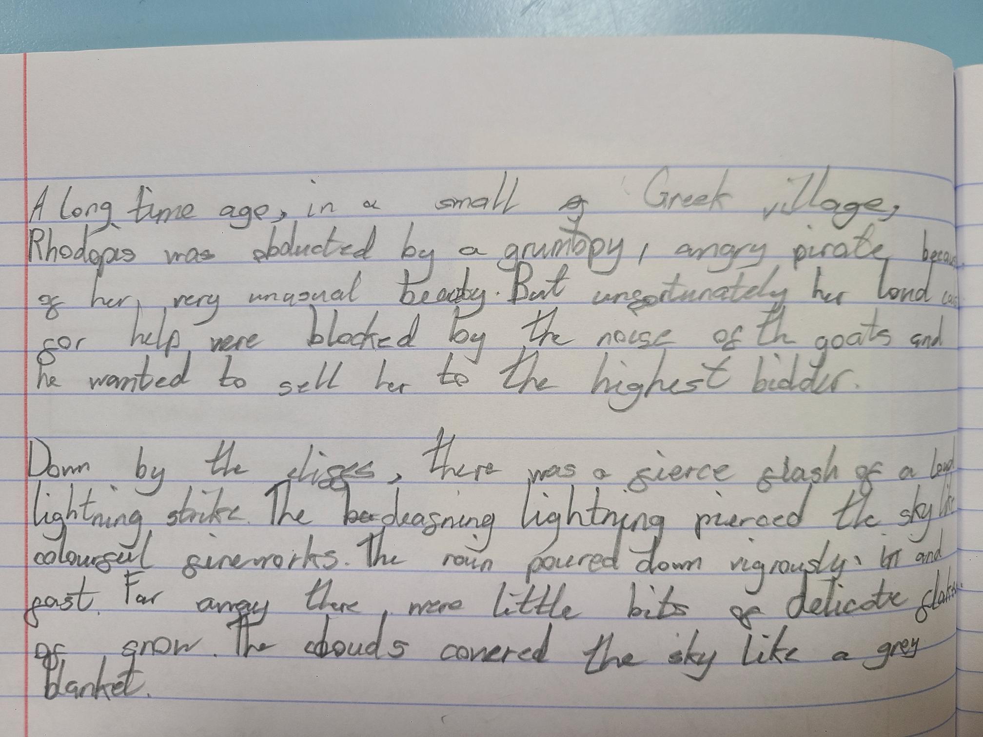 Take a look at Bobby's story opening. We are retelling 'Cinderella of the Nile'.